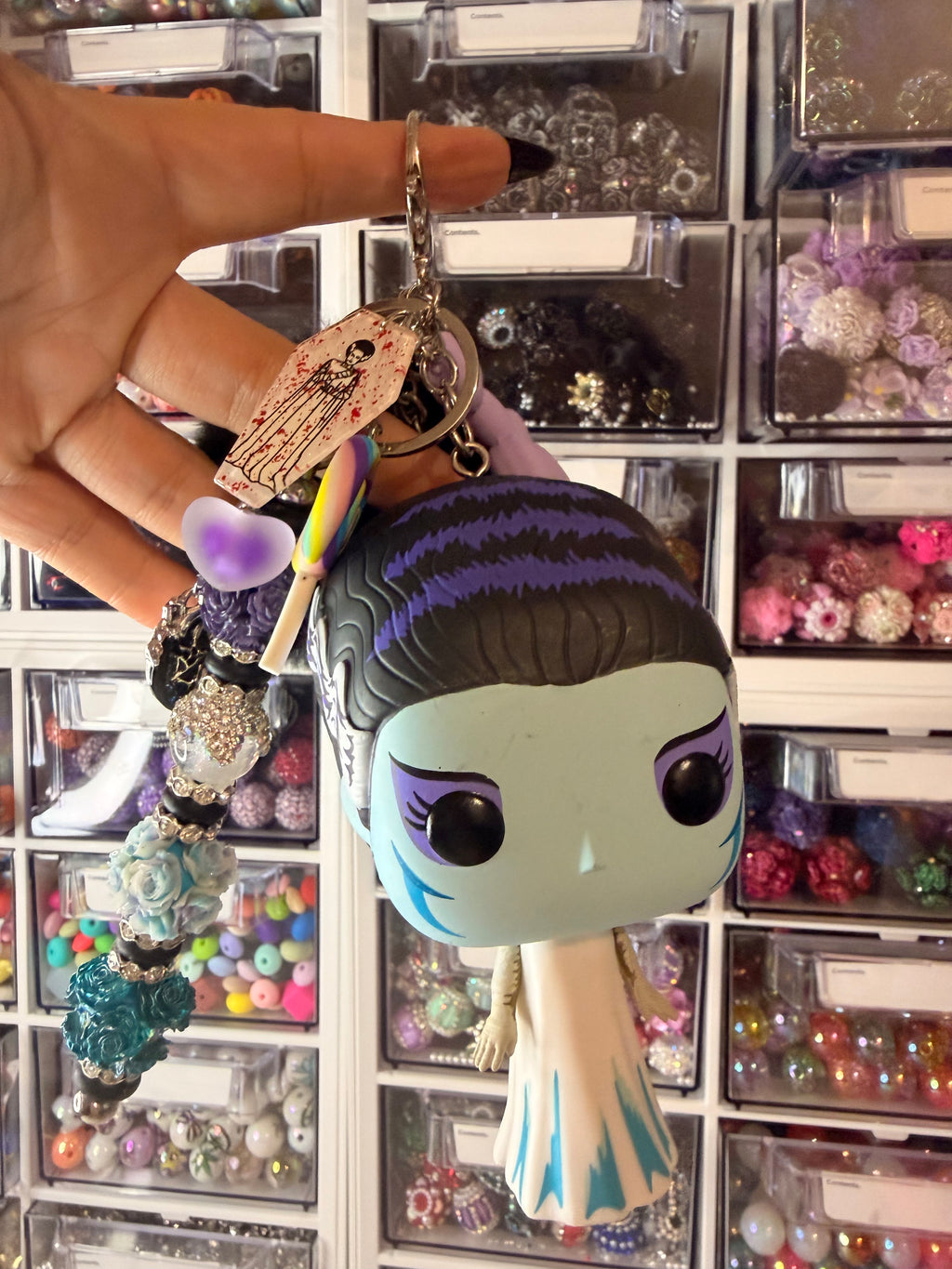 Bride of Frankenstein bag charm