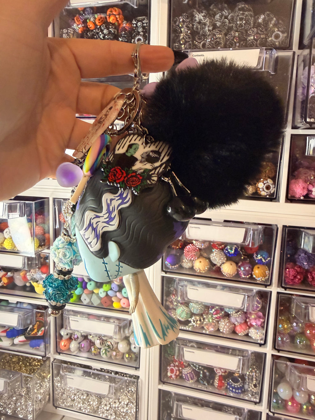 Bride of Frankenstein bag charm