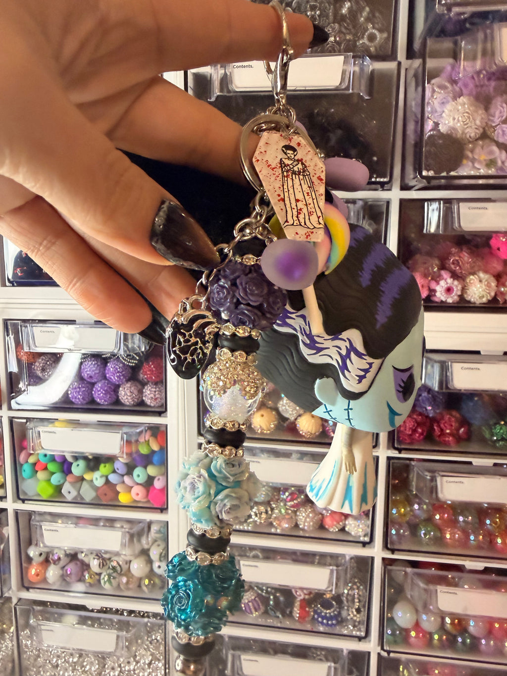 Bride of Frankenstein bag charm